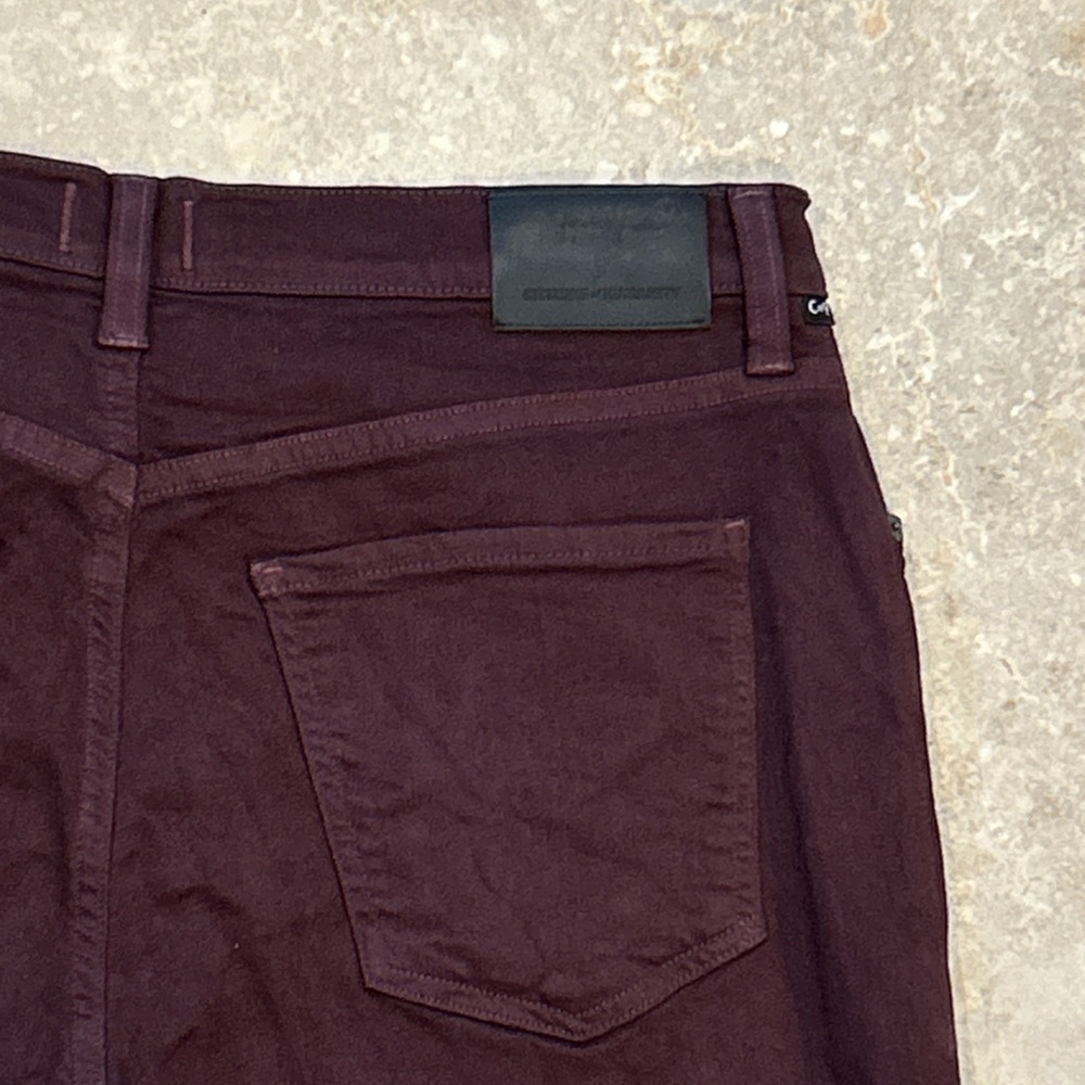 Citizens of‎ Humanity The Adler Jeans Mens 31x30 Burgundy Red Denim Pant Stretch